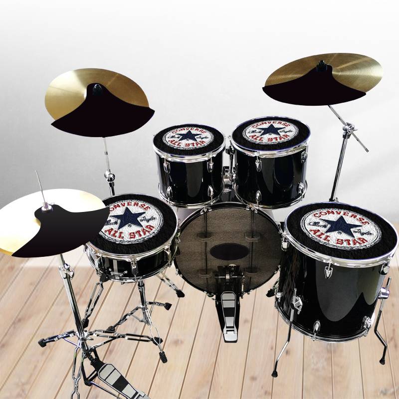 Five drums, three drums, three stars